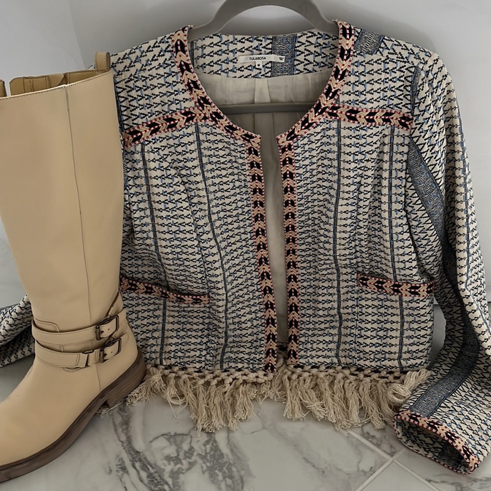 Anthropologie Tularosa Cropped Open front sweater/top - Picture 9 of 10